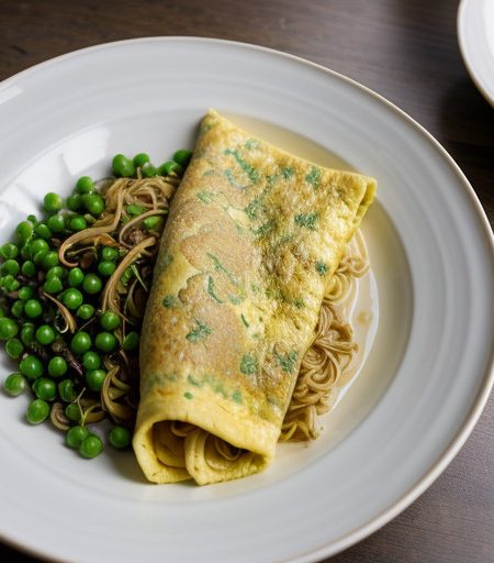 Omelet & Noodle Dinner recipe image