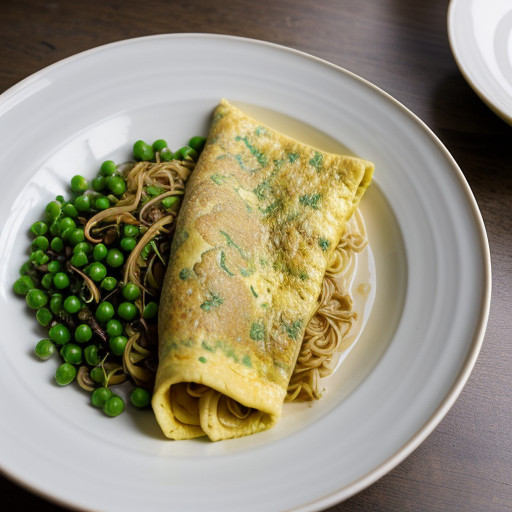 Omelet & Noodle Dinner recipe image