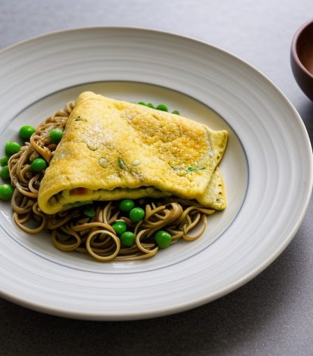 Omelet & Noodle Dinner recipe image