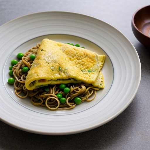 Omelet & Noodle Dinner recipe image