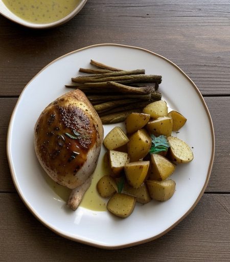 One-Pan Potatoes & Chicken Dijon recipe image