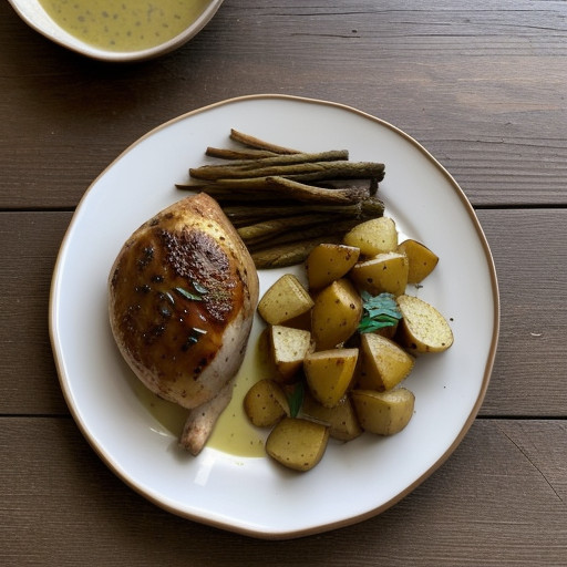 One-Pan Potatoes & Chicken Dijon recipe image