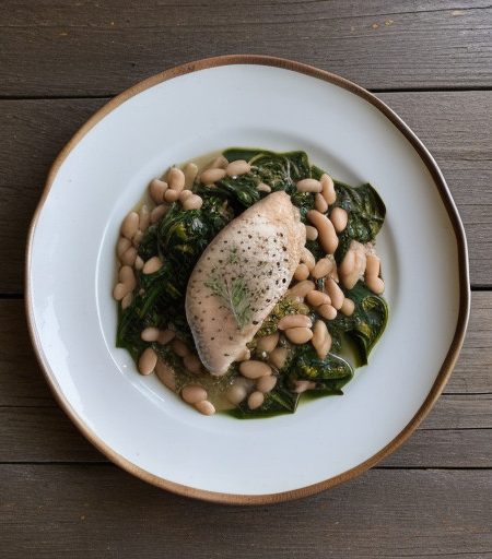 One-Skillet: Chicken and Spinach With White Beans recipe image