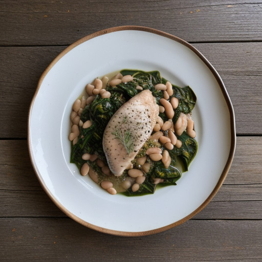 One-Skillet: Chicken and Spinach With White Beans recipe image