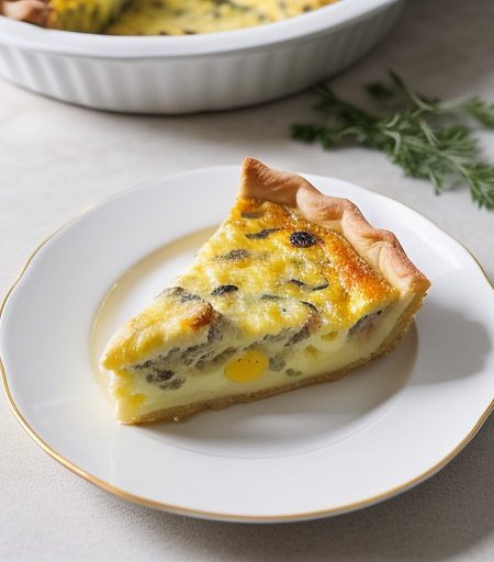 Onion~ Cheese & Bacon Quiche recipe image