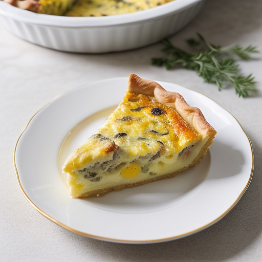 Onion~ Cheese & Bacon Quiche recipe image