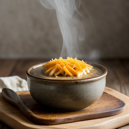 Onion Soup With Beer & Cheddar recipe image