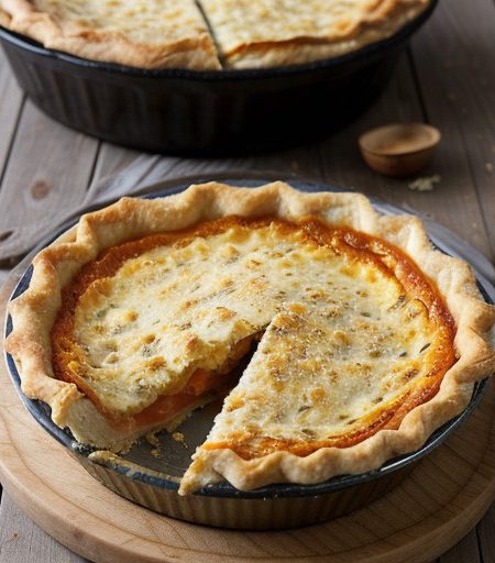 Onion-Tomato Cheese Pie recipe image