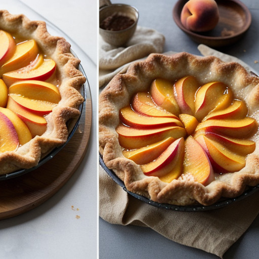 Open-Face Peach Pie recipe image