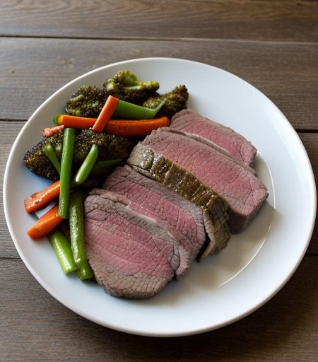 Open-Face Roast Beef & Crunchy Vegetables recipe image