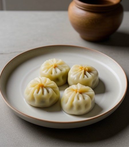Open-Face Steamed Dumplings (Shao Mai recipe image