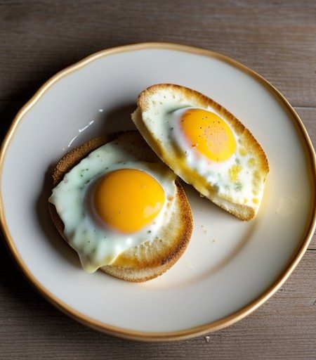 Open-Faced Egg and Cheese Sandwiches recipe image