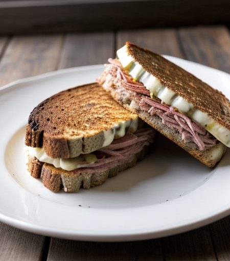 Open Faced Reuben Sandwiches recipe image