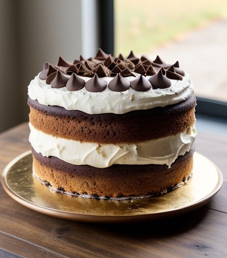 Orange-Almond Sour Cream Cake With Chocolate Chips recipe image