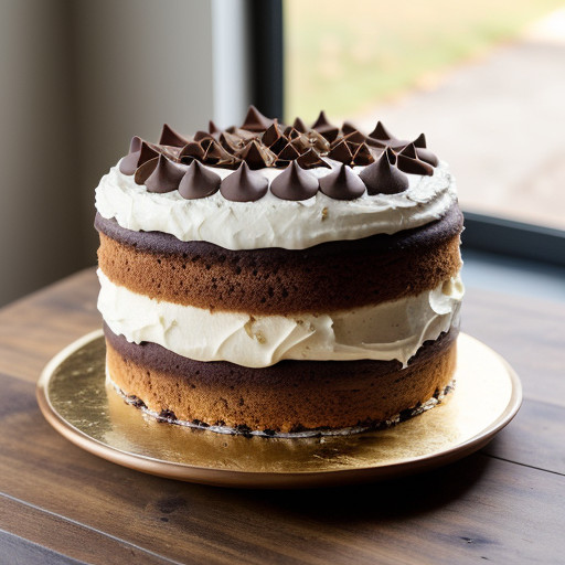 Orange-Almond Sour Cream Cake With Chocolate Chips recipe image
