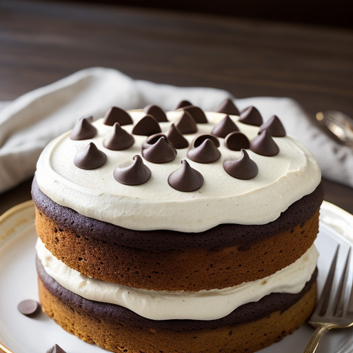 Orange-Almond Sour Cream Cake With Chocolate Chips recipe image