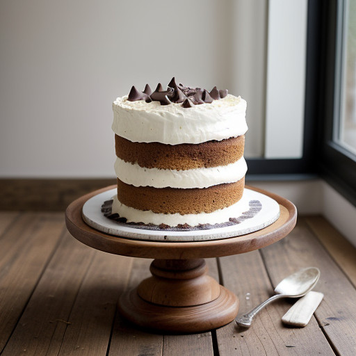 Orange-Almond Sour Cream Cake With Chocolate Chips recipe image