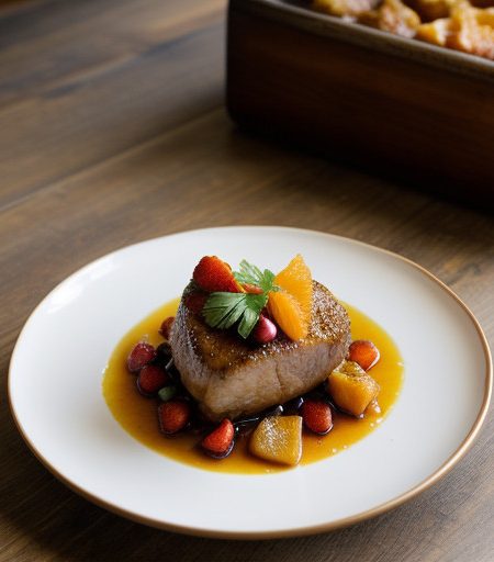 Orange Braised Pork With Fruit recipe image