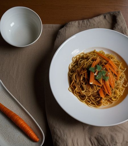 Orange Carrots With Noodles recipe image