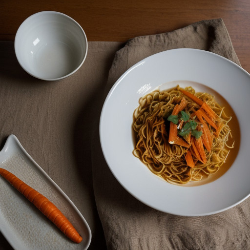Orange Carrots With Noodles recipe image