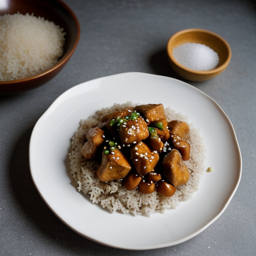 Orange Chicken on Rice recipe image