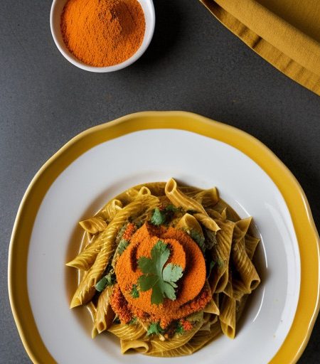 Orange Curry Pasta recipe image