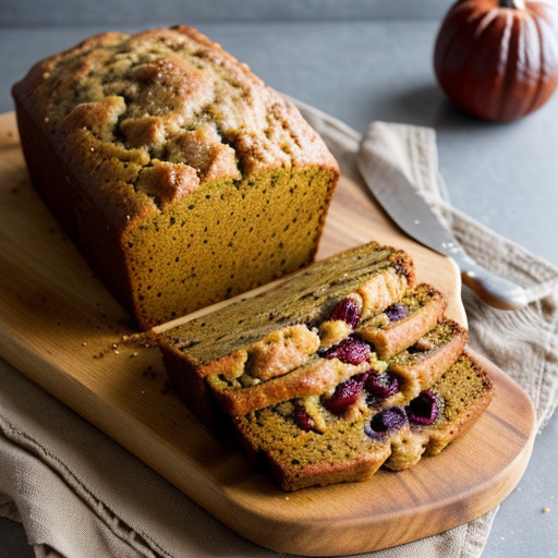 Orange Glazed Cranberry Pumpkin Bread recipe image