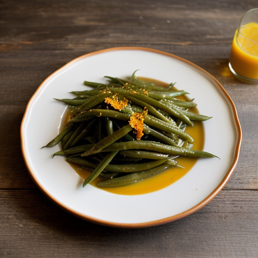 Orange-Glazed Fiery Green Beans recipe image