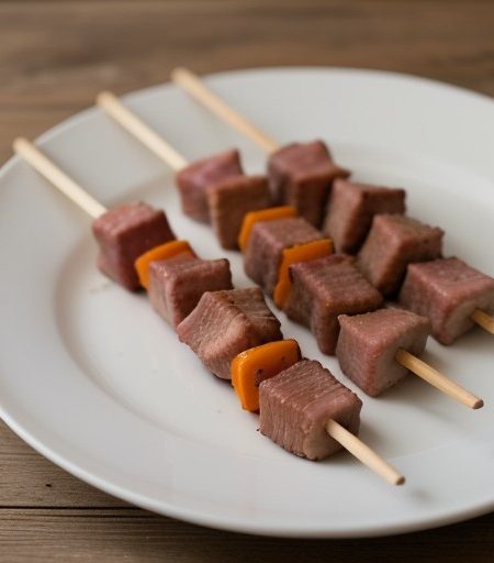 Orange Ham Kabobs recipe image