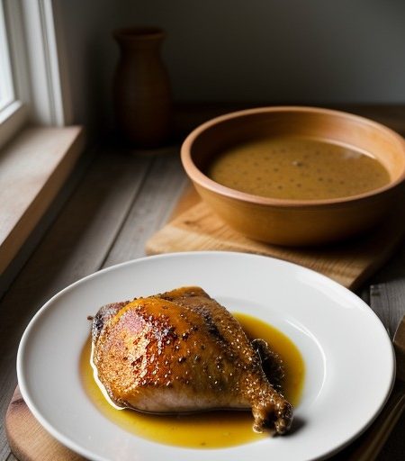 Orange Honey-Baked Chicken (Cooking Without Fat recipe image