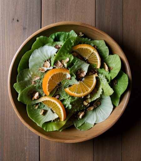 Orange~ Lettuce~ & Walnut Salad (Shlada Bel recipe image