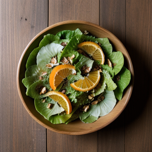 Orange~ Lettuce~ & Walnut Salad (Shlada Bel recipe image