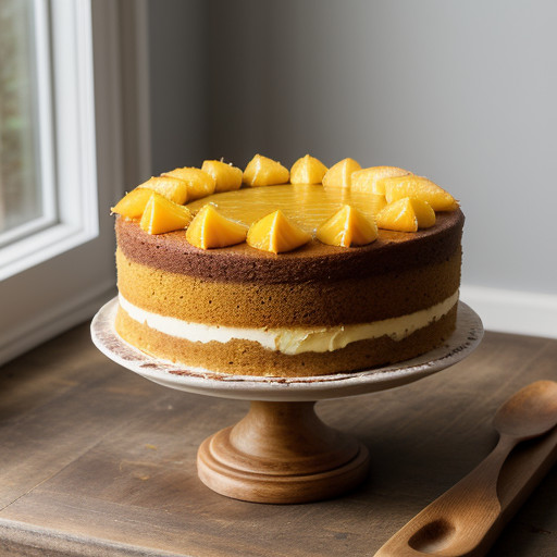 Orange Pineapple Praline Cake recipe image