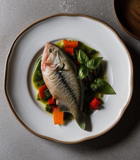 Orange Roughy With Basil & Peppers recipe image