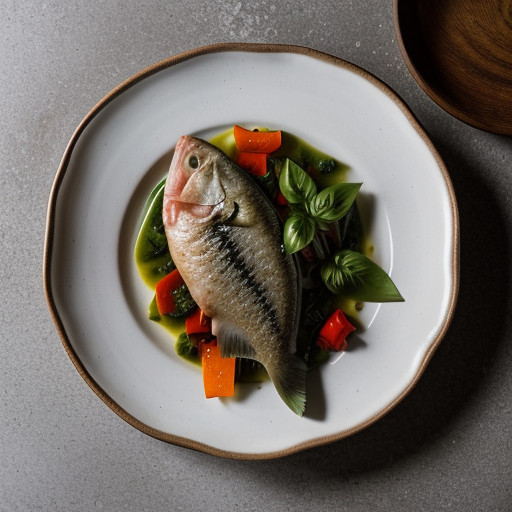 Orange Roughy With Basil & Peppers recipe image