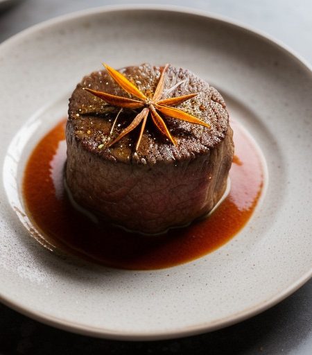 Orange Spiced Beef Tenderloin W/ Confetti Ric recipe image