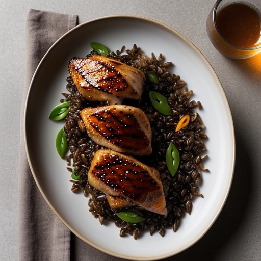 Orange Teriyaki-Glazed Chicken With Citrus Wild Rice recipe image