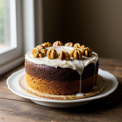 Orange Walnut Rum Cake With Grand Marnier Icing recipe image