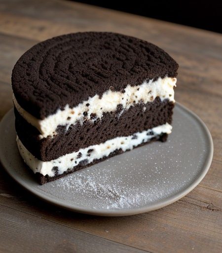 Oreo Cookie Tube Cake recipe image