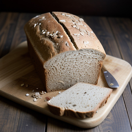 Organic Whole Wheat Sandwich Bread With Oats and Pecans recipe image