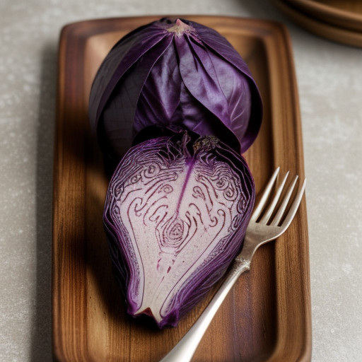Oriental Amaranth With Purple Cabbage recipe image