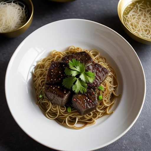 Oriental Beef With Rice Noodles recipe image
