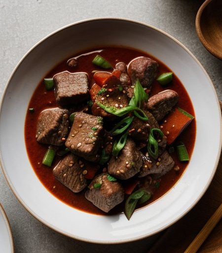 Oriental Beef and Tomato Casserole recipe image