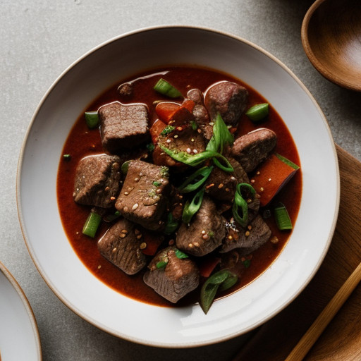 Oriental Beef and Tomato Casserole recipe image