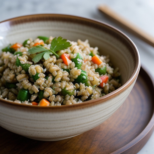 Oriental Brown Rice Salad recipe image
