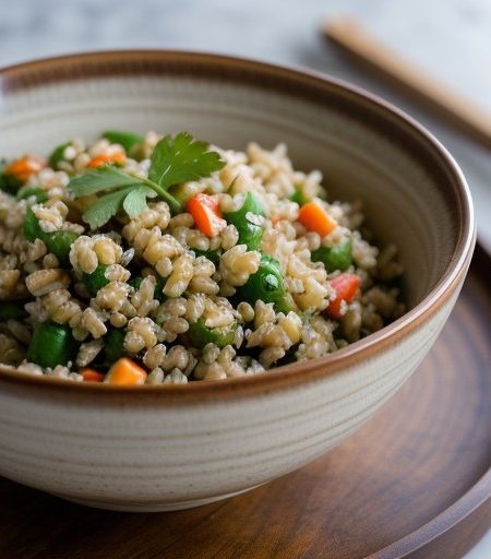 Oriental Brown Rice Salad recipe image