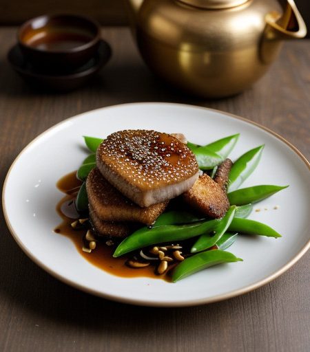Oriental Duck With Snow Peas recipe image