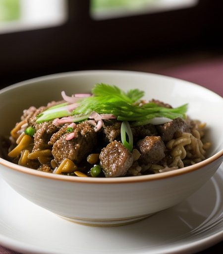Oriental Hamburger Casserole recipe image