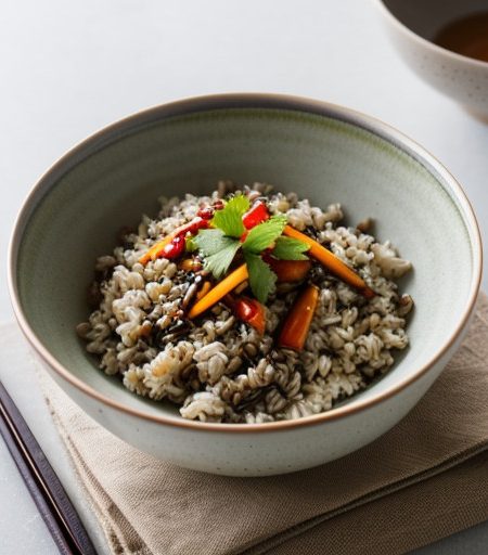 Oriental Speckled Rice Salad recipe image