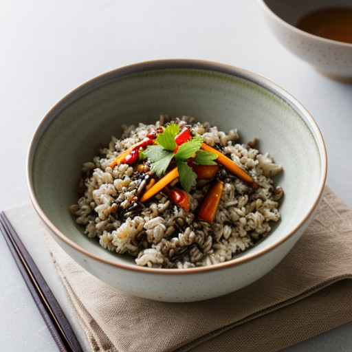 Oriental Speckled Rice Salad recipe image